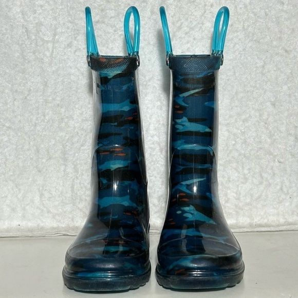 Western Chief Little Kids Camo Shark Waterproof w/Lights Rain Boots SZ US 9 - Picture 3 of 11